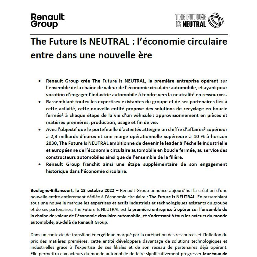 vignette communique de presse - L’ÉCONOMIE CIRCULAIRE ENTRE DANS UNE NOUVELLE ÈRE