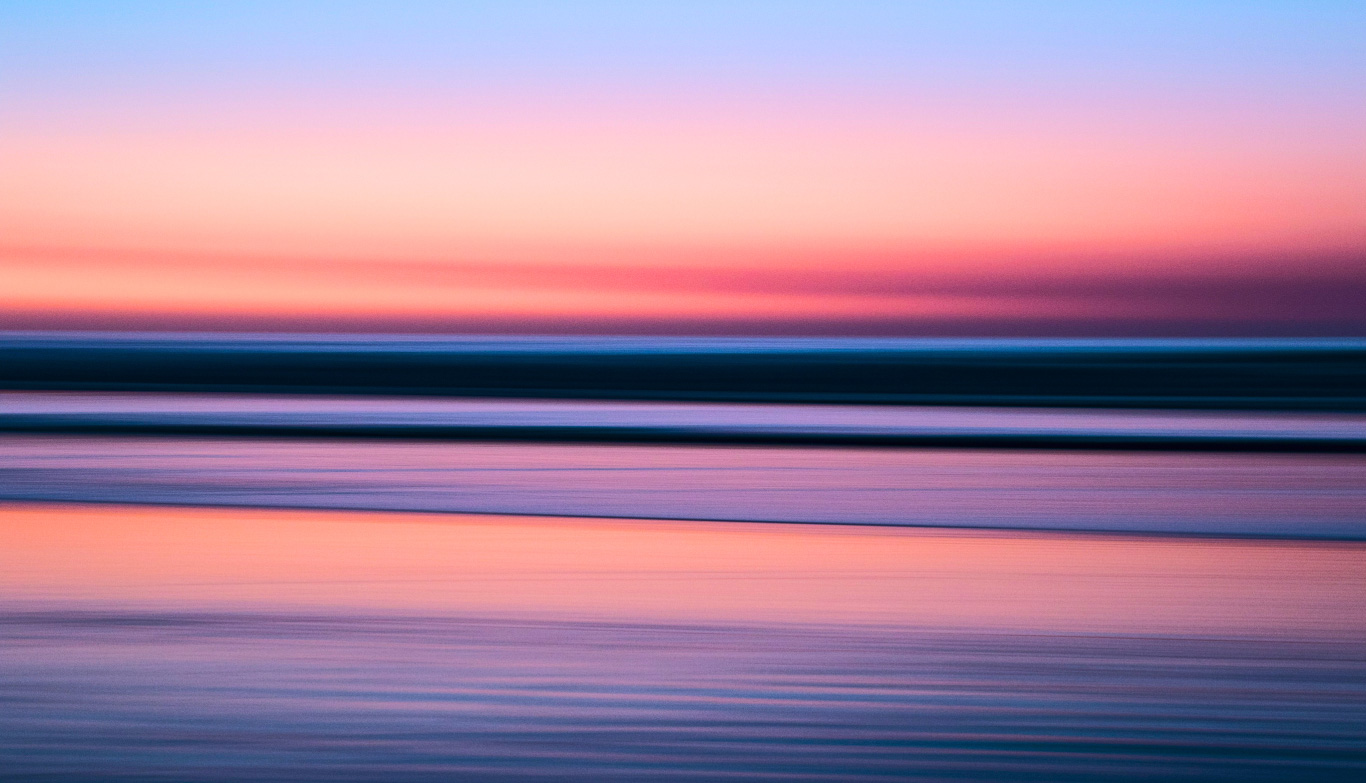 low sunset landscape facing the sea